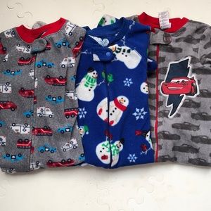 3 warm footies. 12-18M